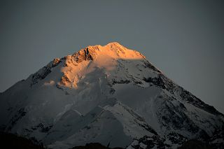 35 Gasherbrum I Hidden Peak North Face Close Up At Sunset From Gasherbrum North Base Camp In China